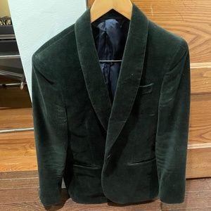 J Crew Ludlow - Velvet Tux Blazer - Green